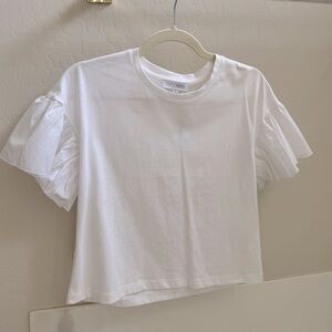 Intermix Riley T-shirt ruffle sleeve